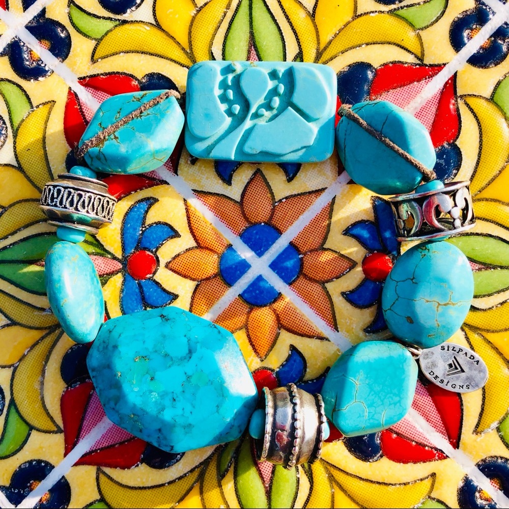 Silpada Turquoise Stretch Bracelet